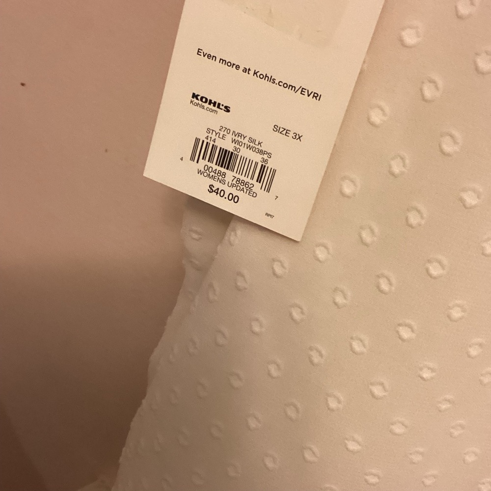 EVRI White Boxy 3/4 Sleeve Blouse - Picture 5 of 5